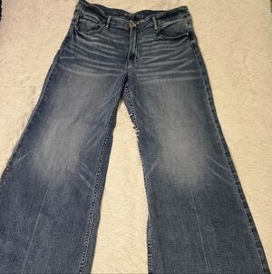 White House Black Market Women's Size 14 Jeans Wide Leg High Rise Stretch